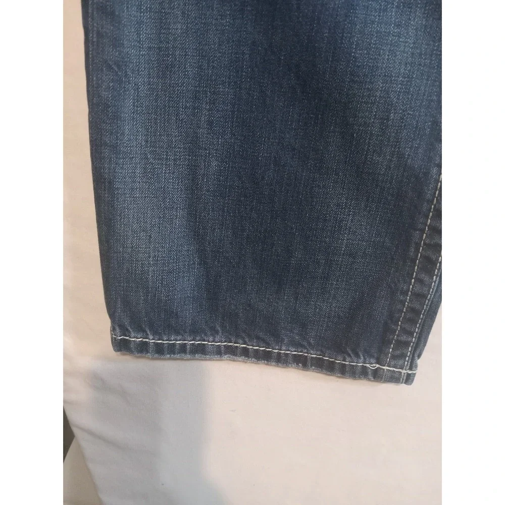BKE Buckle Derek Jeans Men's Straight Leg Light Wash Cotton Blend Stretch 34Rx32
